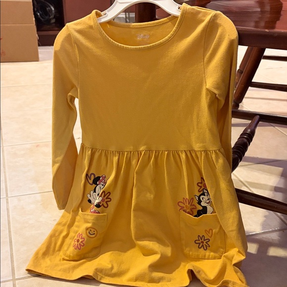 Disney Other - Disney Yellow Dress with Cartoon Characters